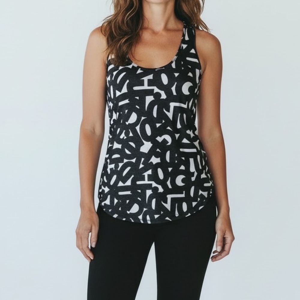 Nike Women Dri-FIT Racerback Active Tank White Polyester Blend Size S